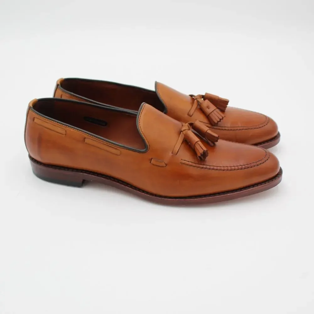 Allen Edmonds Grayson Tassel Loafers Mens 10.5 B Brown Leather Dress Shoe Office